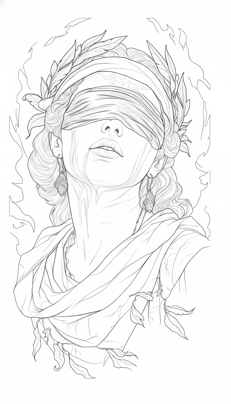 Stencil of an intricate dragon tattoo design